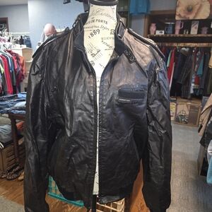 Vintage Members Only Black Bomber Jacket